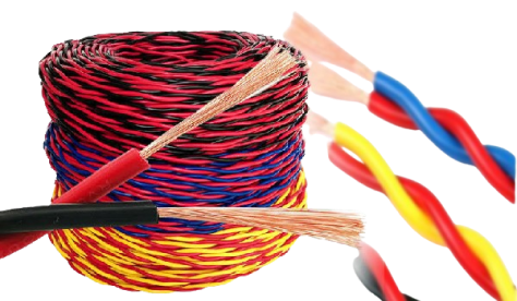 TWO CORE TWISTED COPPER FLEXIBLE WIRES